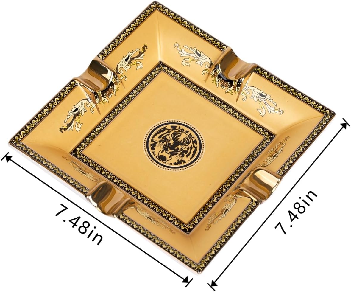 KAWONKA STAR Ceramic Tabletop Ashtray for Home Office Use