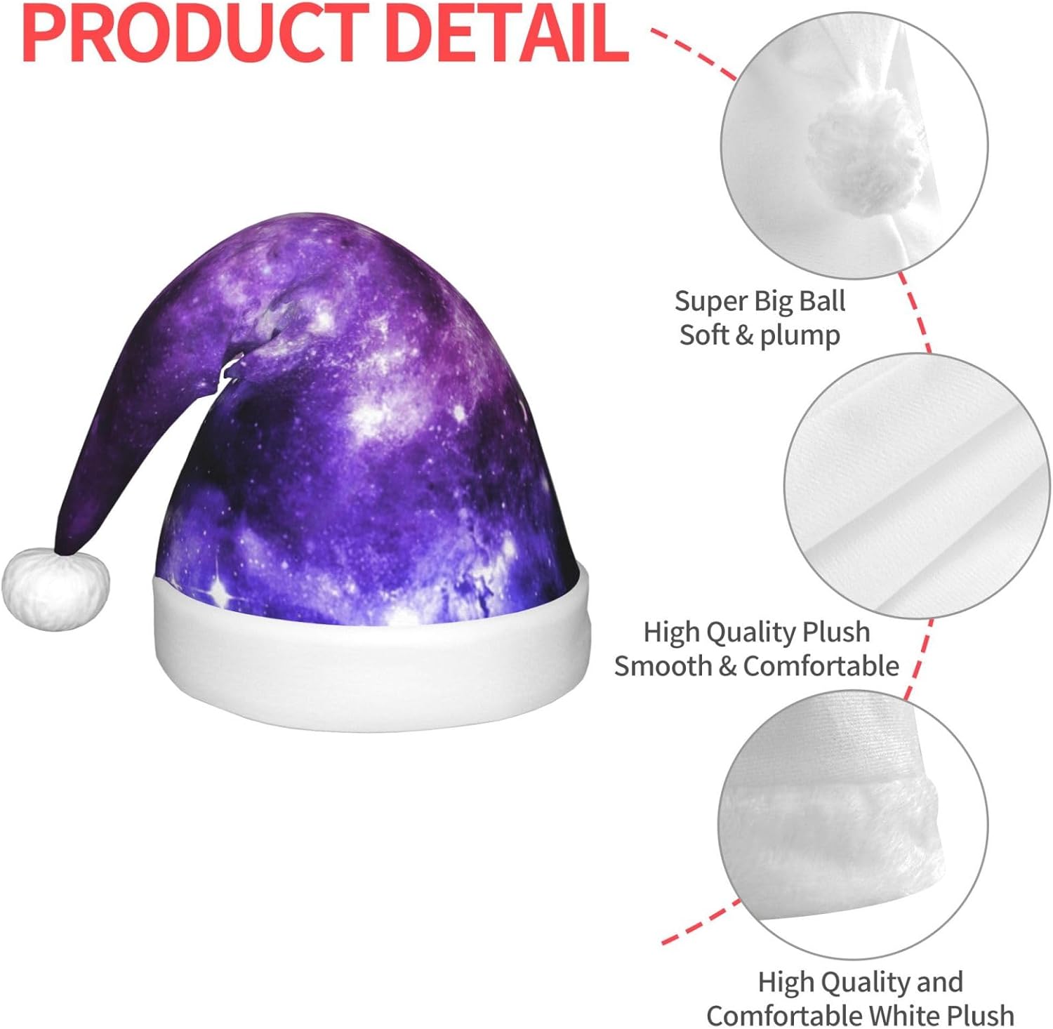 Galaxy Sky Print Christmas Santa Hat Small Size