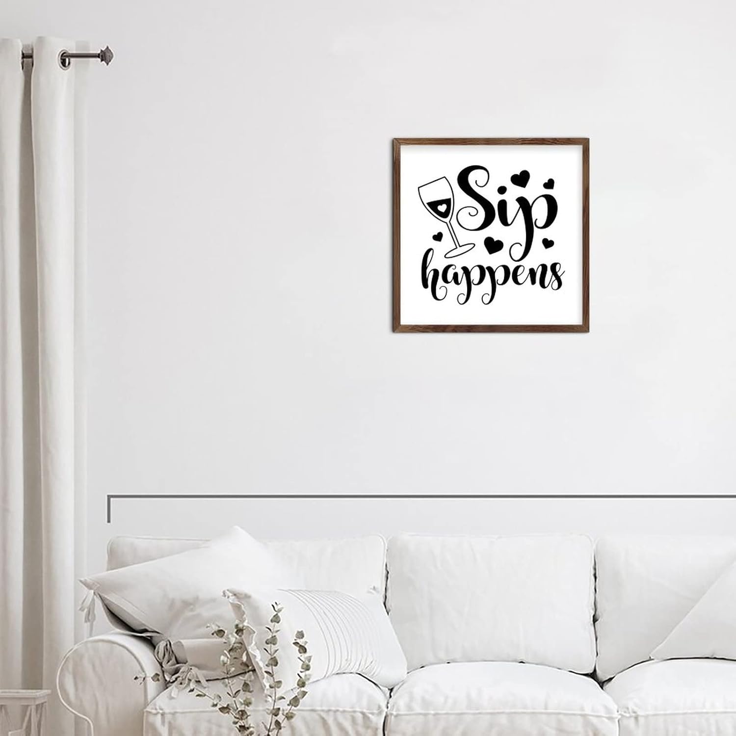 Ditooms Framed Wood Sign Plaque 7x7 Inch