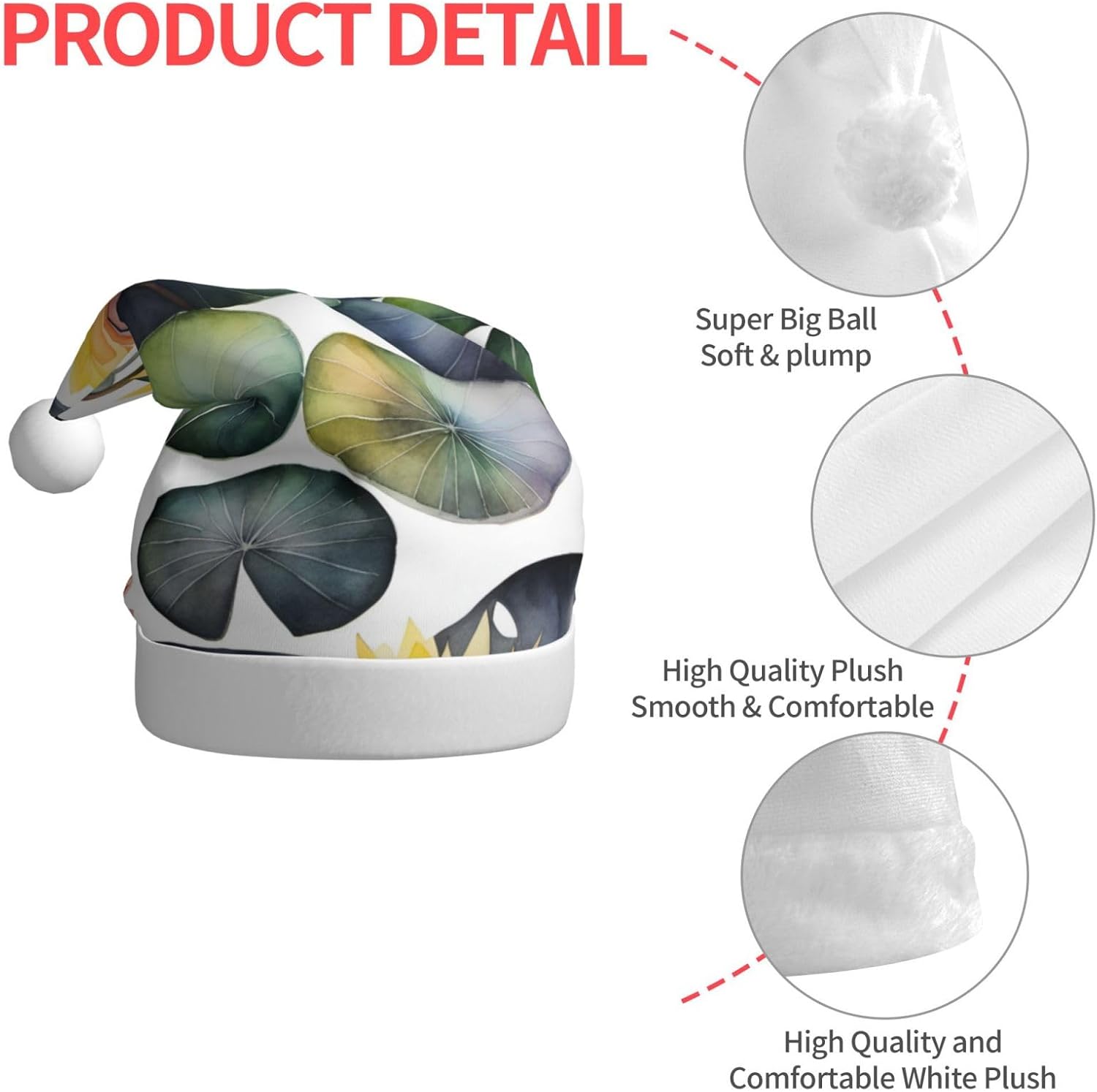 QINZHENG Personalized Santa Hat Velvet Plush