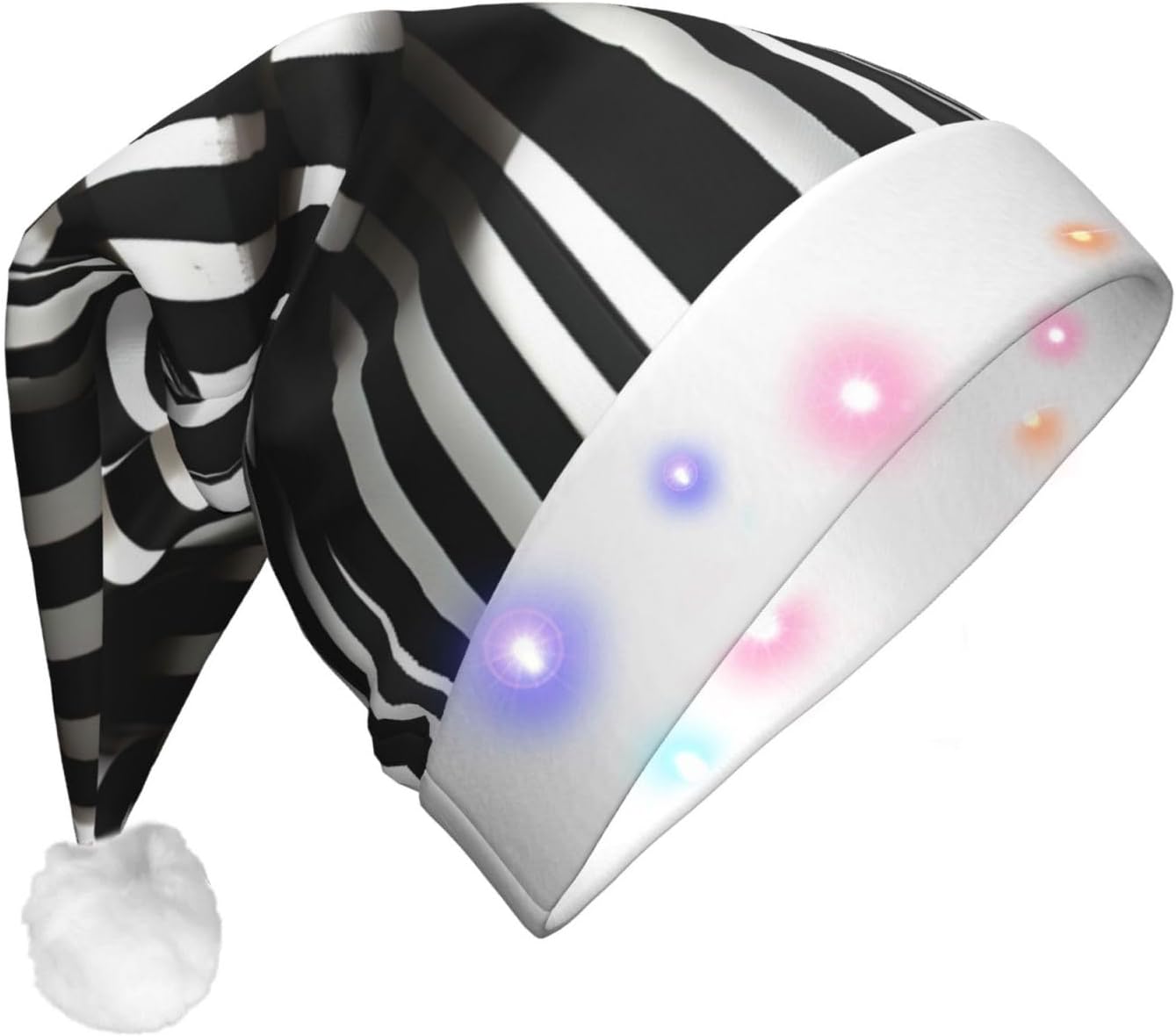 QINZHENG LED Light Santa Hat for Unisex Christmas Party