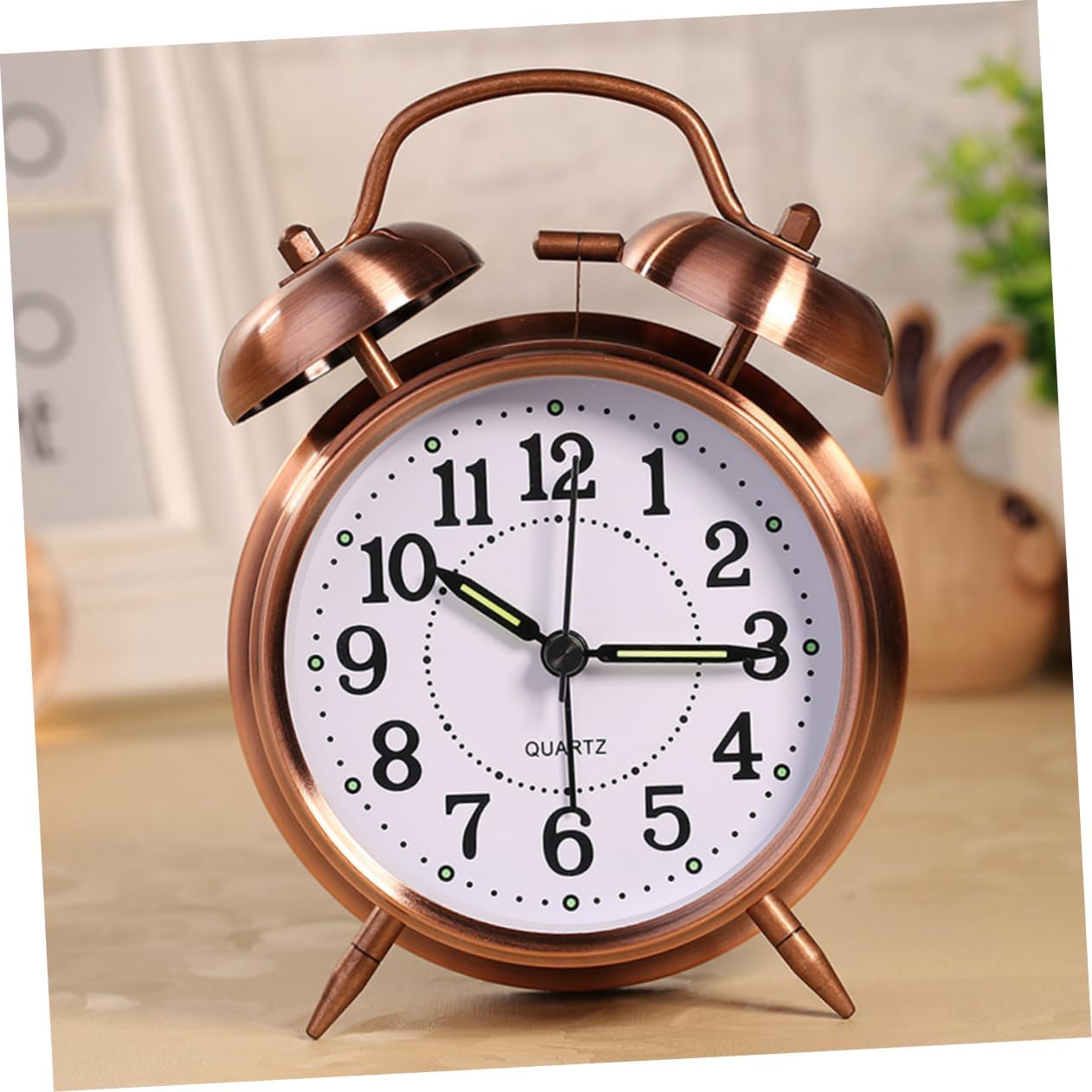 Vaguelly Classic Double Bells Alarm Clock with Luminous Display