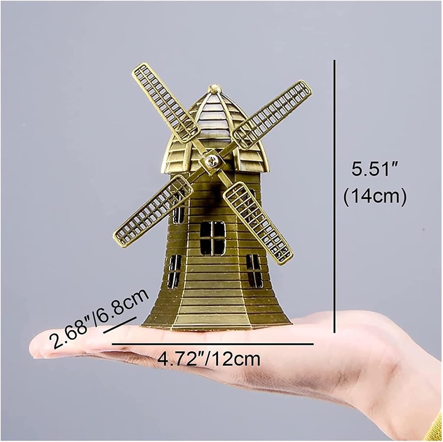 ALDEPO Dutch Windmill Statue Desktop Decor Sculpture