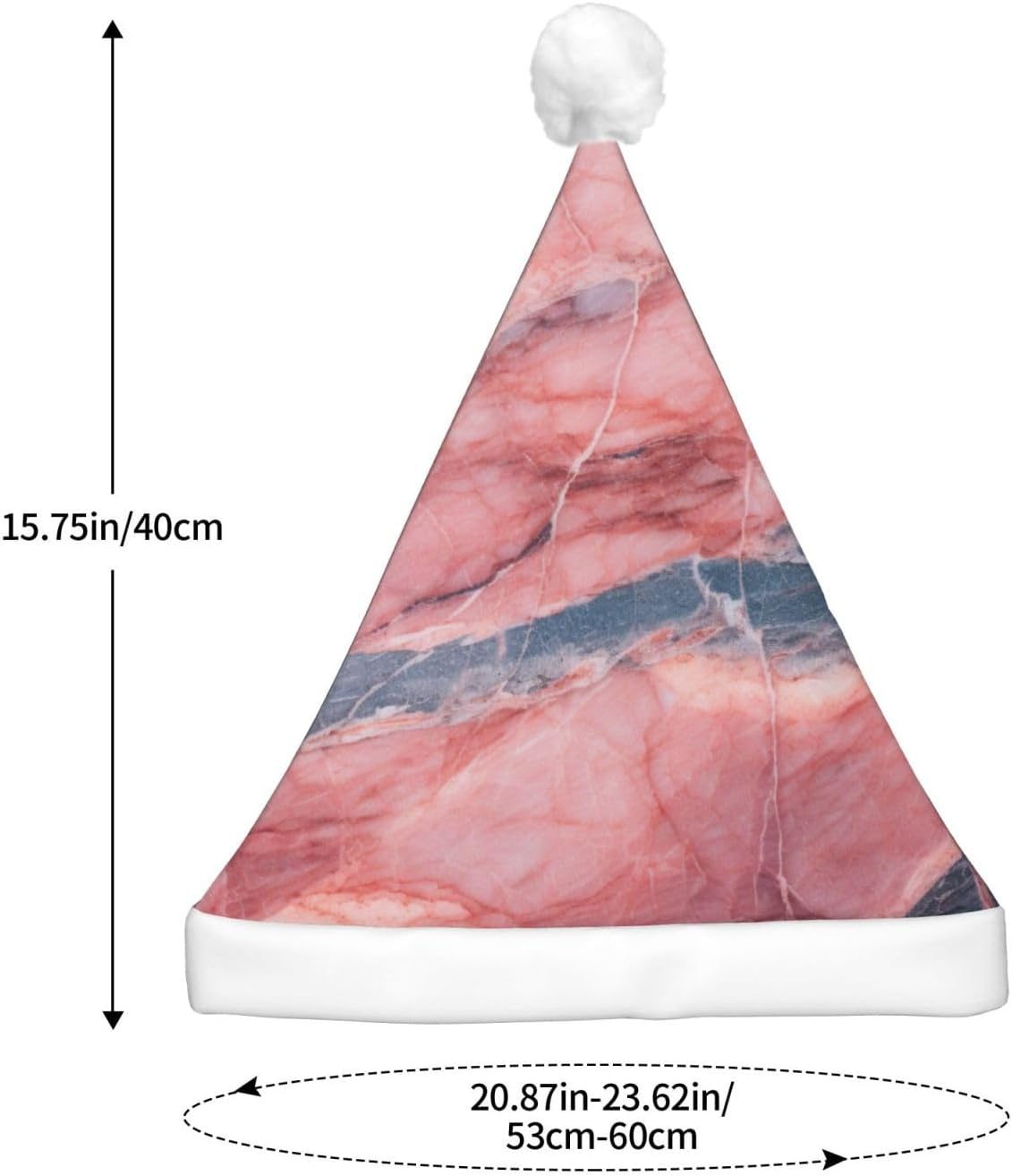 QINZHENG Rose Gold Santa Hat with LED Lights