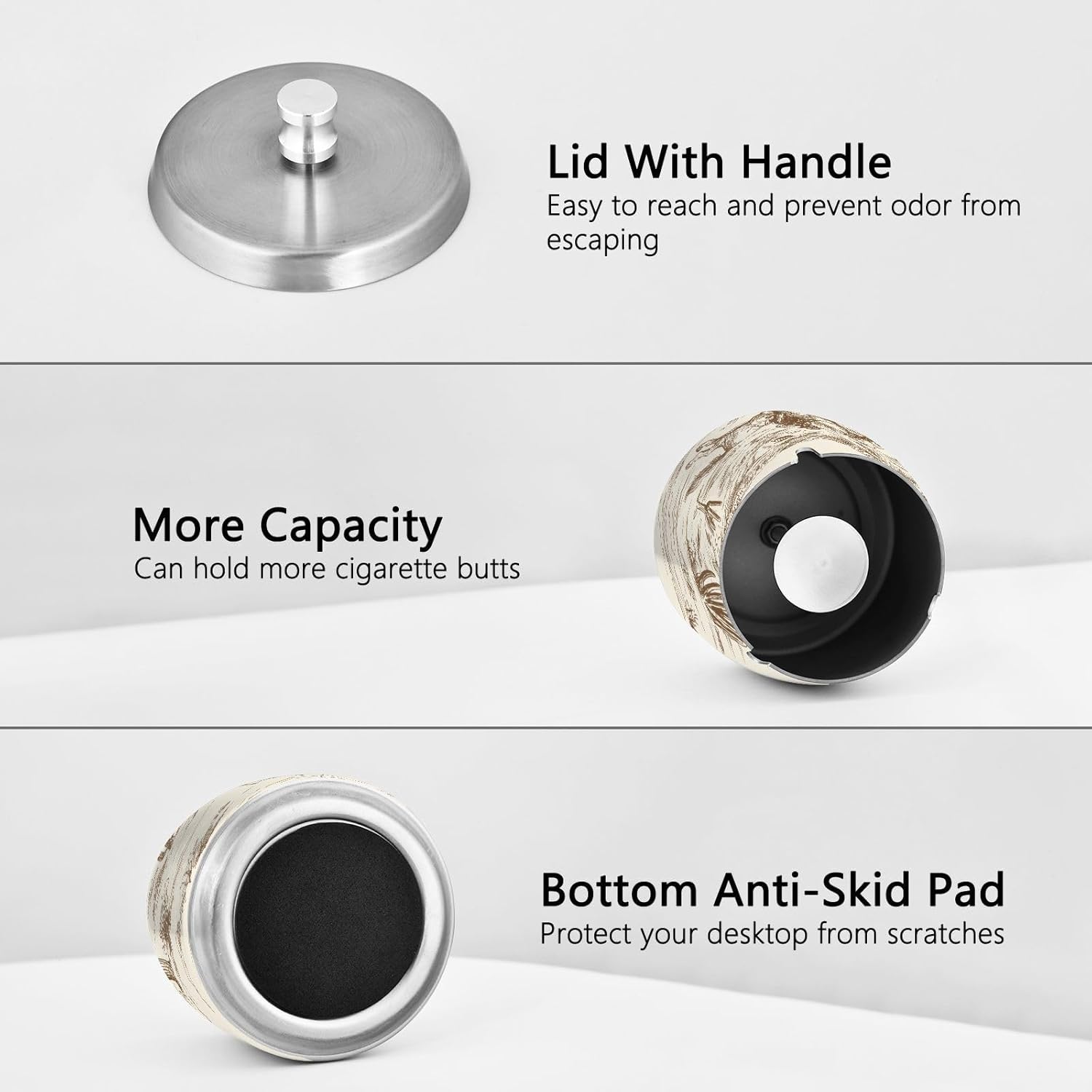 YANENDIE Western Desert Cowboy Ashtray with Lid