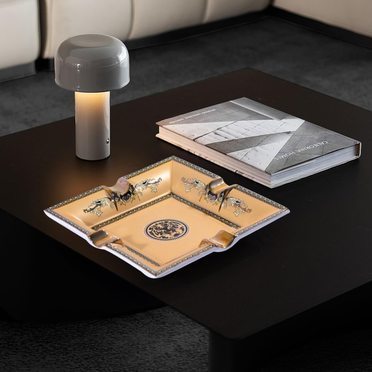 KAWONKA STAR Ceramic Tabletop Ashtray for Home Office Use