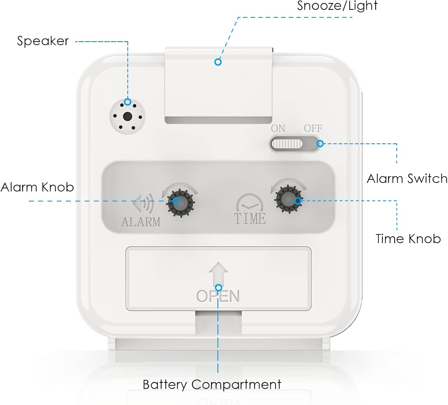 Loud Alarm Clock with Night Light and Snooze