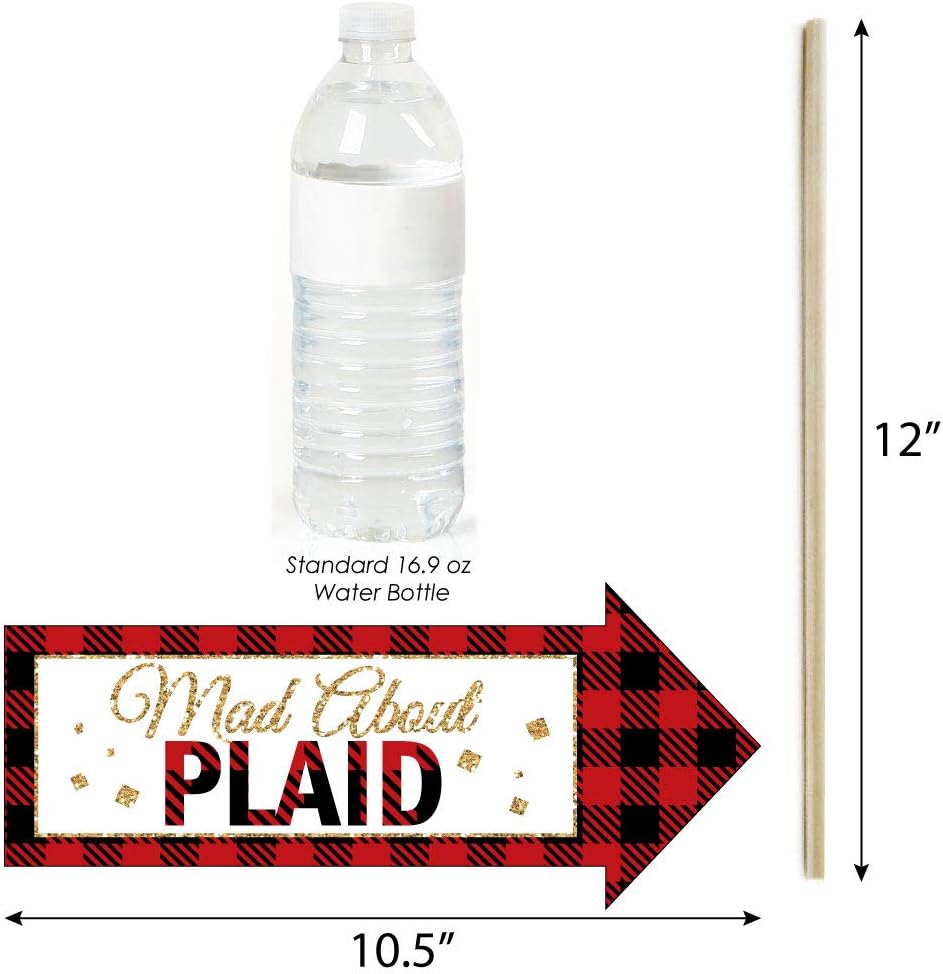 Funny Flannel Fling Before The Ring Photo Booth Props Kit - 10 Piece