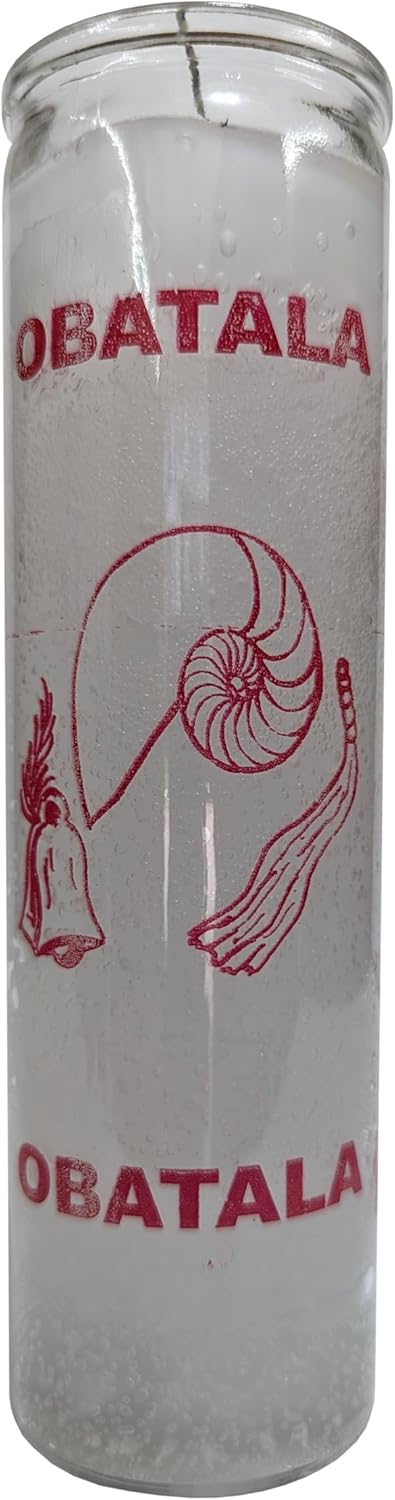 Generic Obatala 8 Inch Pillar Candle White
