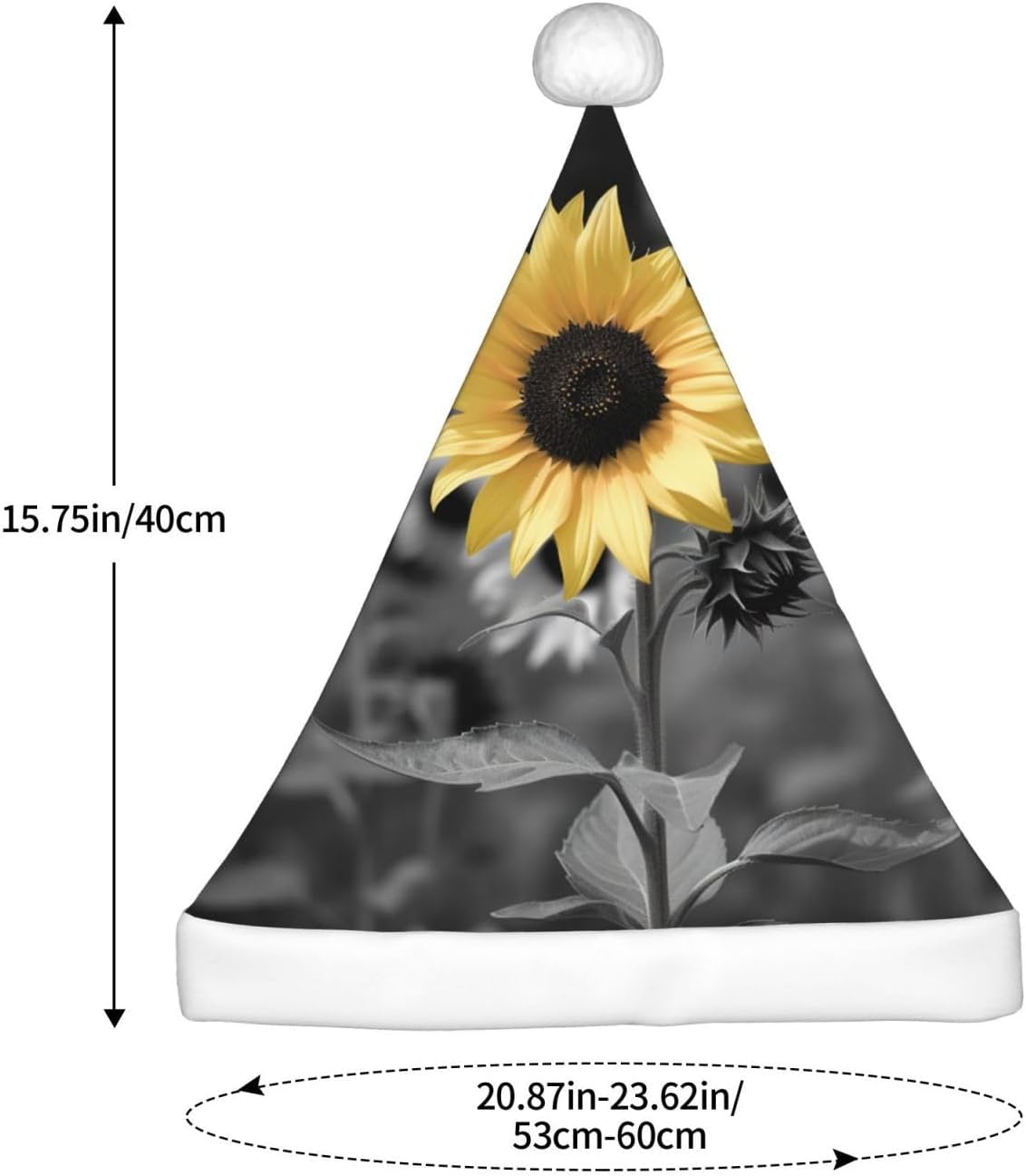 Blue Polka Dot Christmas Santa Hat for Adults