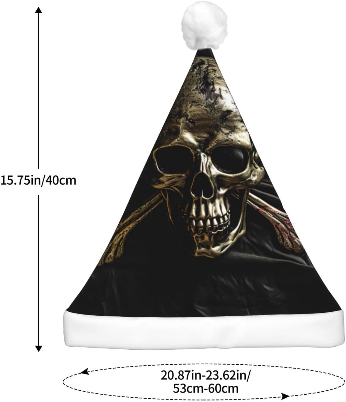 QINZHENG LED Pirate Flag Santa Hat for Christmas Party