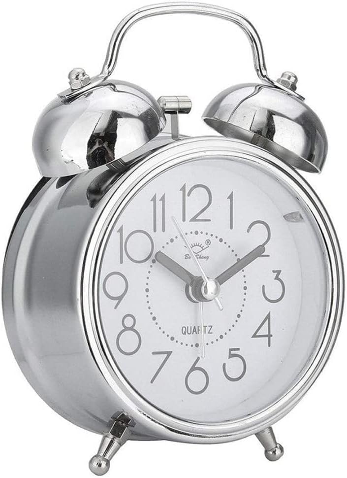 Retro Double Bells Alarm Clock with Night Light