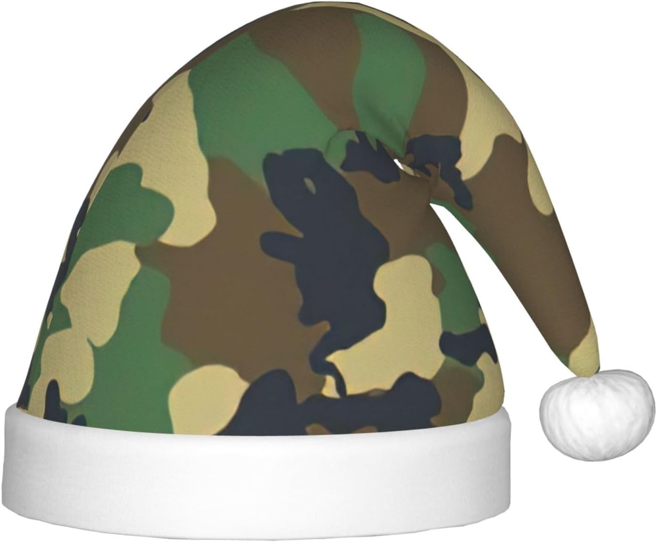 Green Military Camo Christmas Santa Hat Small Size