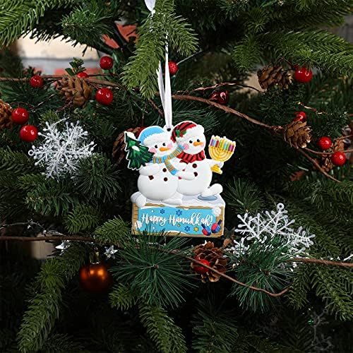 Jetec Hanukkah Snowman Christmas Tree Ornament