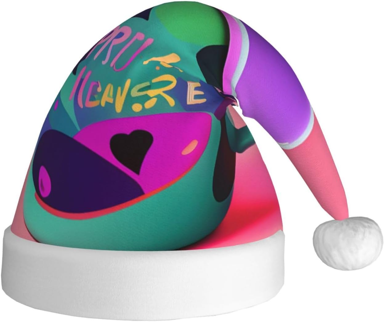 QINZHENG 90s Cup Design Santa Hat for Women