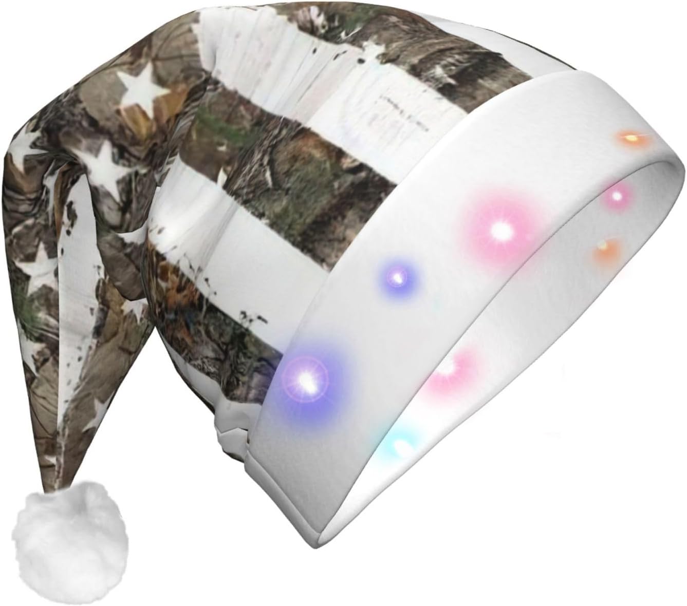 Interstellar Camouflage Santa Hat with LED Light Up