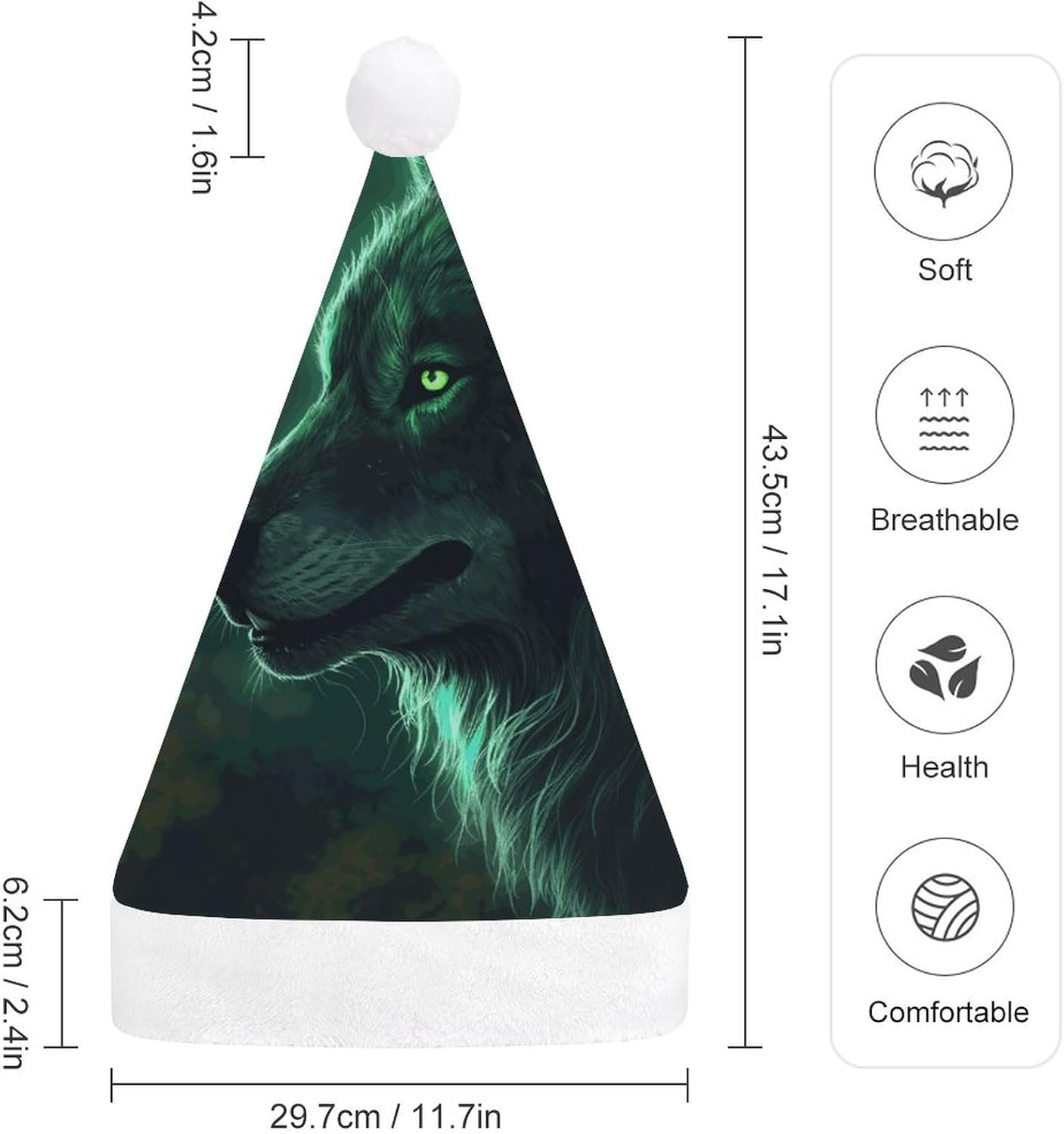 NWGHM Santa Hat Christmas Party Headwear for Adults 1