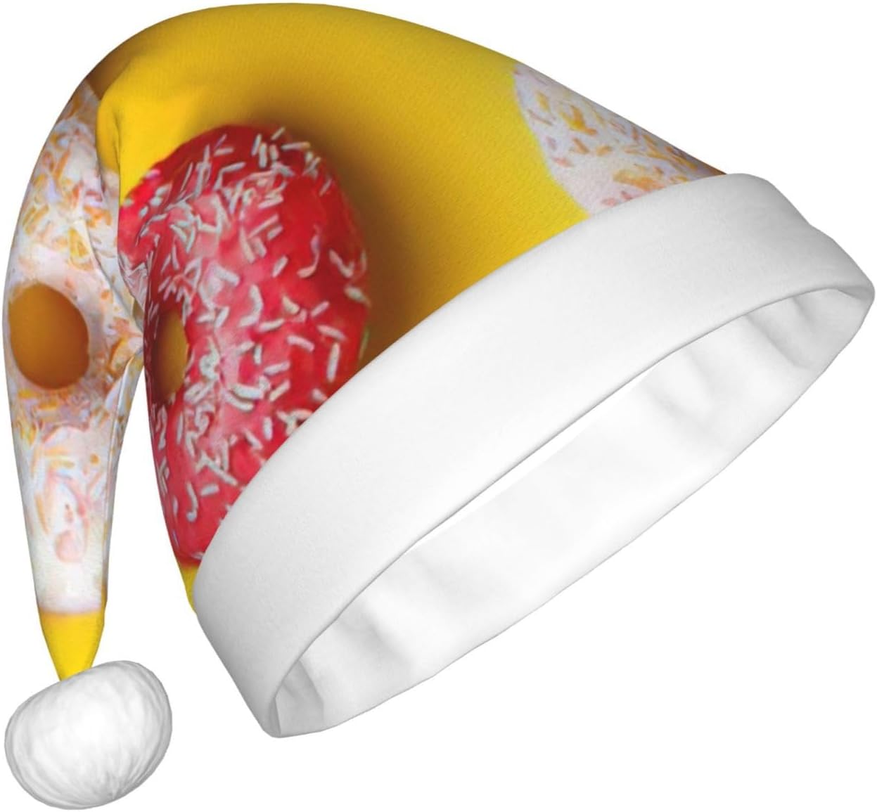 Qin Zheng Personalized Santa Hat with Doughnut Print