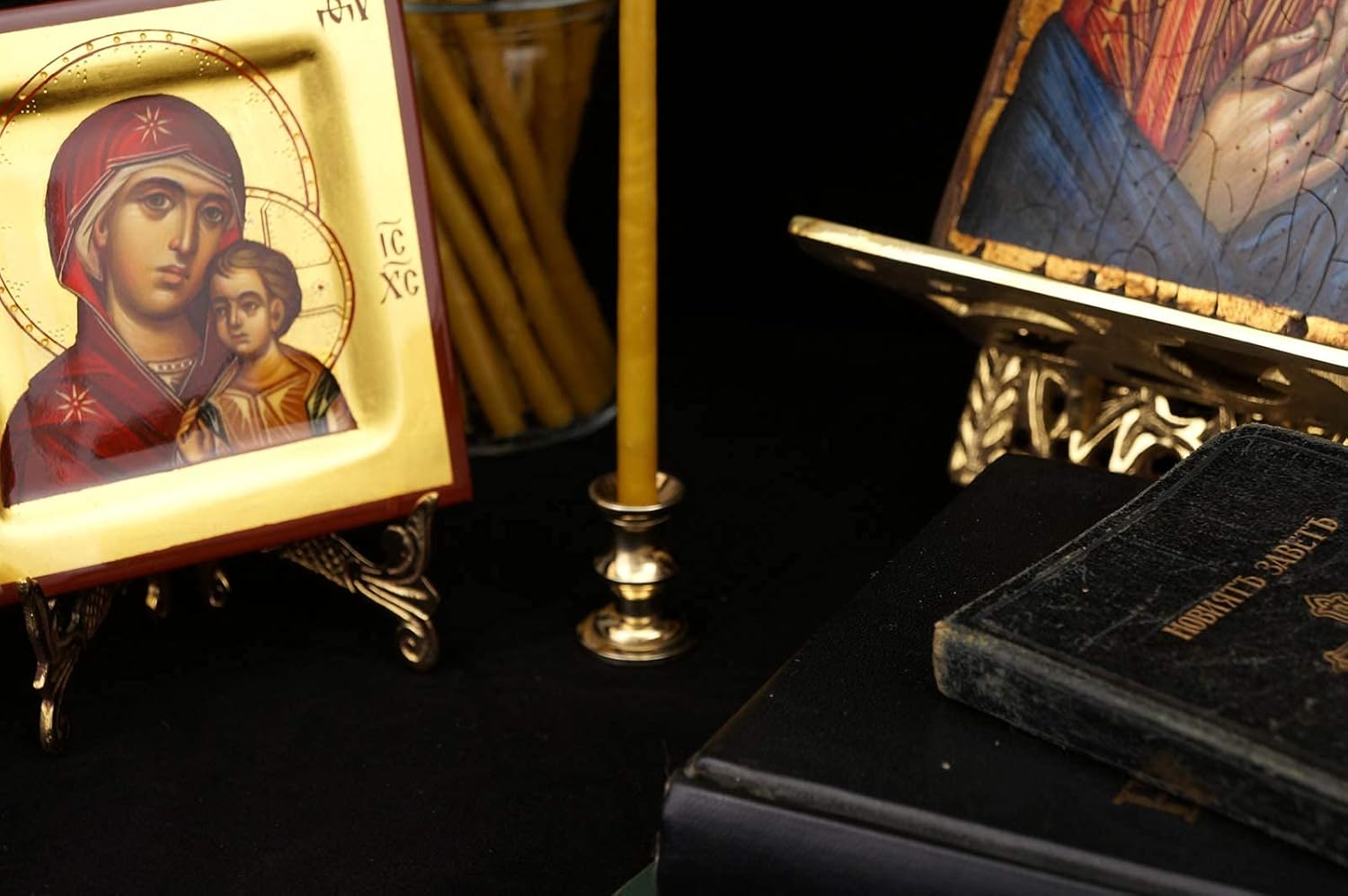 Mini Brass Candle Holder for Thin Candles