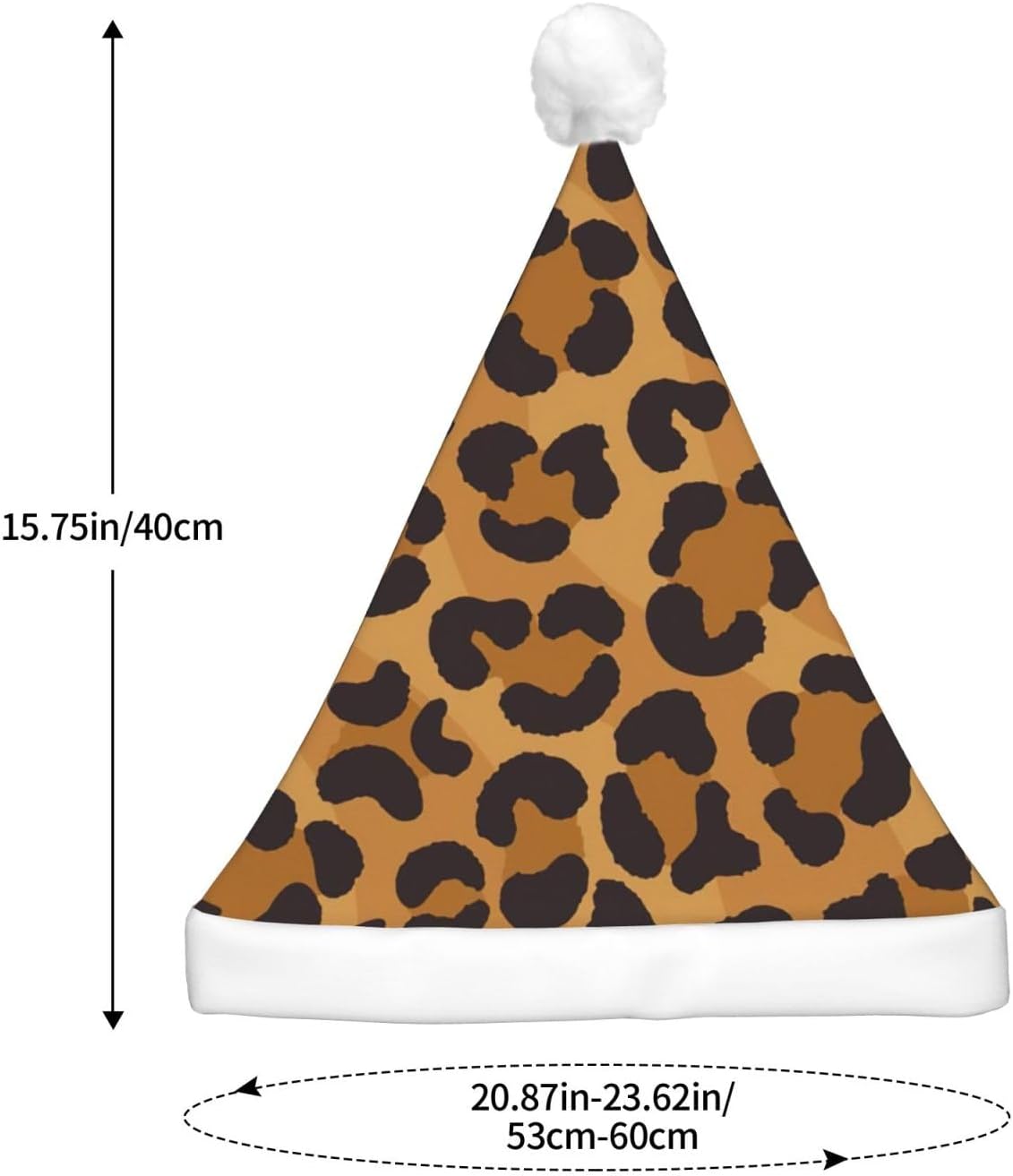 QINZHENG Yellow Leopard Print LED Santa Hat