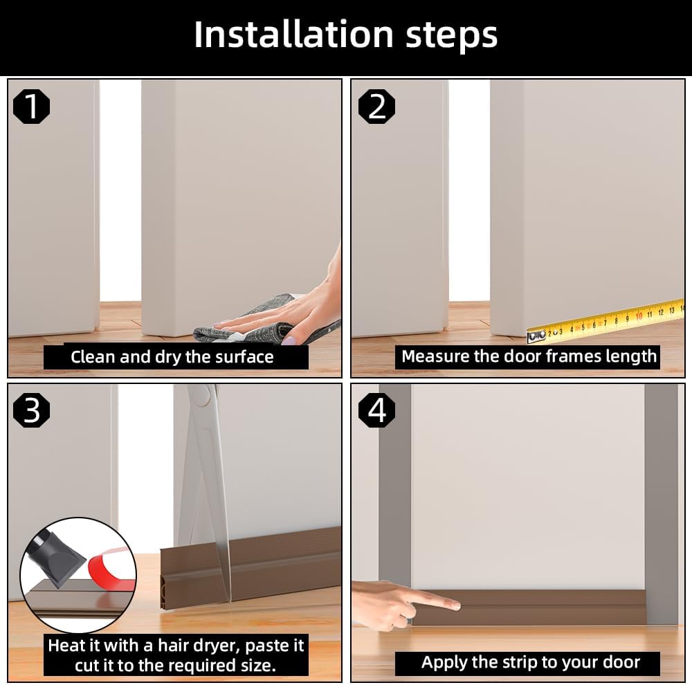 Ormeein Door Draft Stopper 39inch Brown