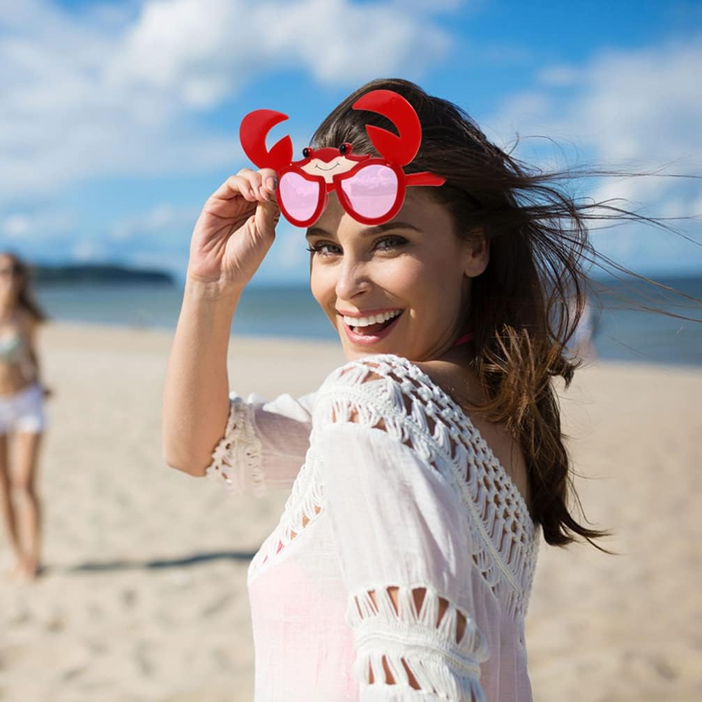 PRETYZOOM 3 Pcs Funny Crab Sunglasses for Parties