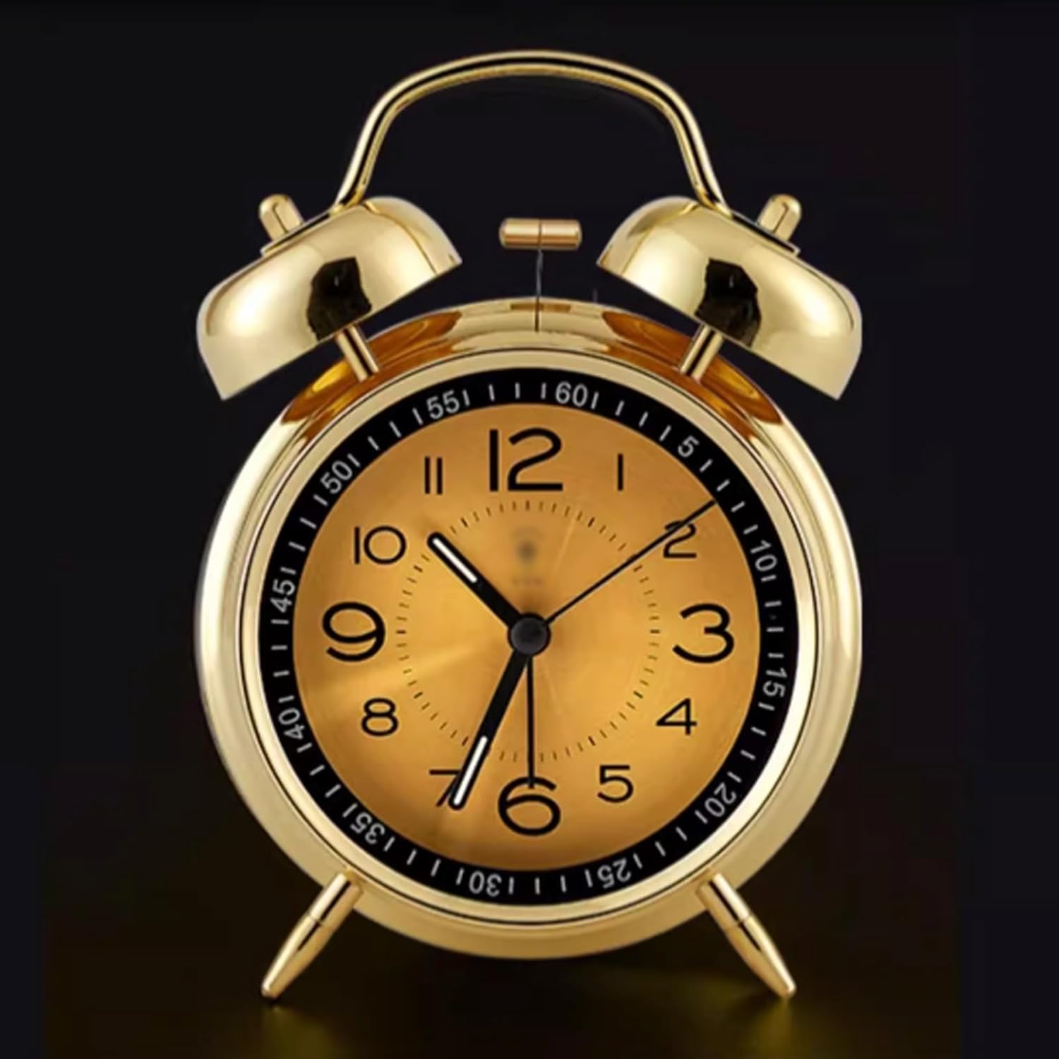 GRFIT 4 Inch Loud Dual Bell Alarm Clock with Backlight