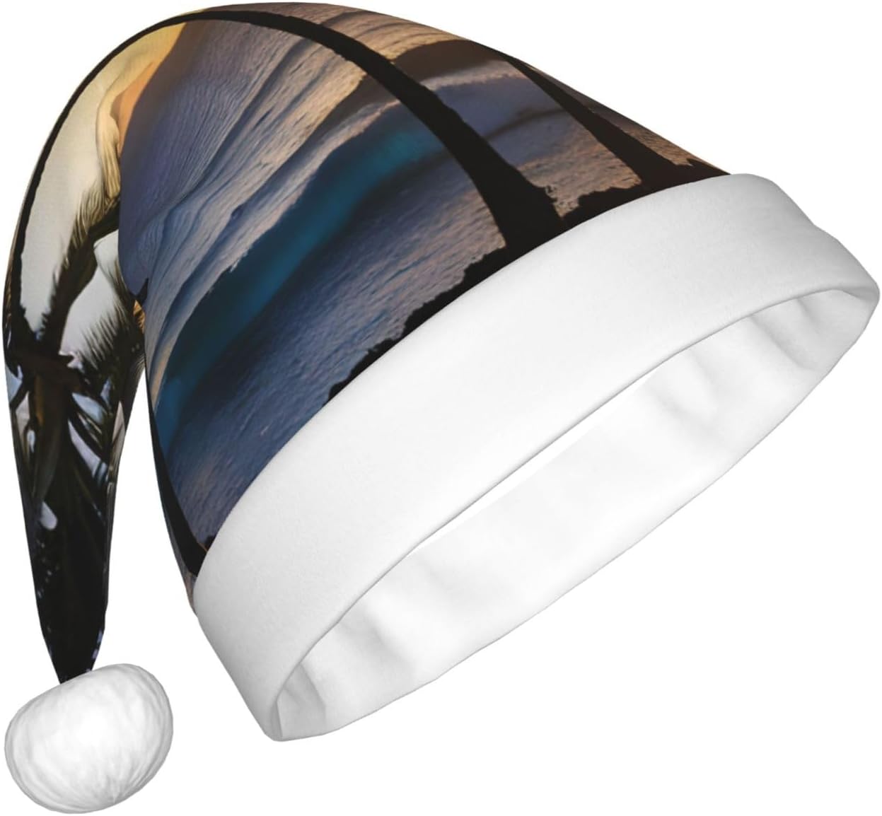 QINZHENG Hawaii Sunbeams Santa Hat for Women