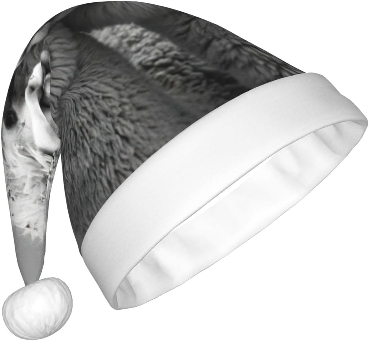 I Love Alpacas Plush Santa Hat for Adults