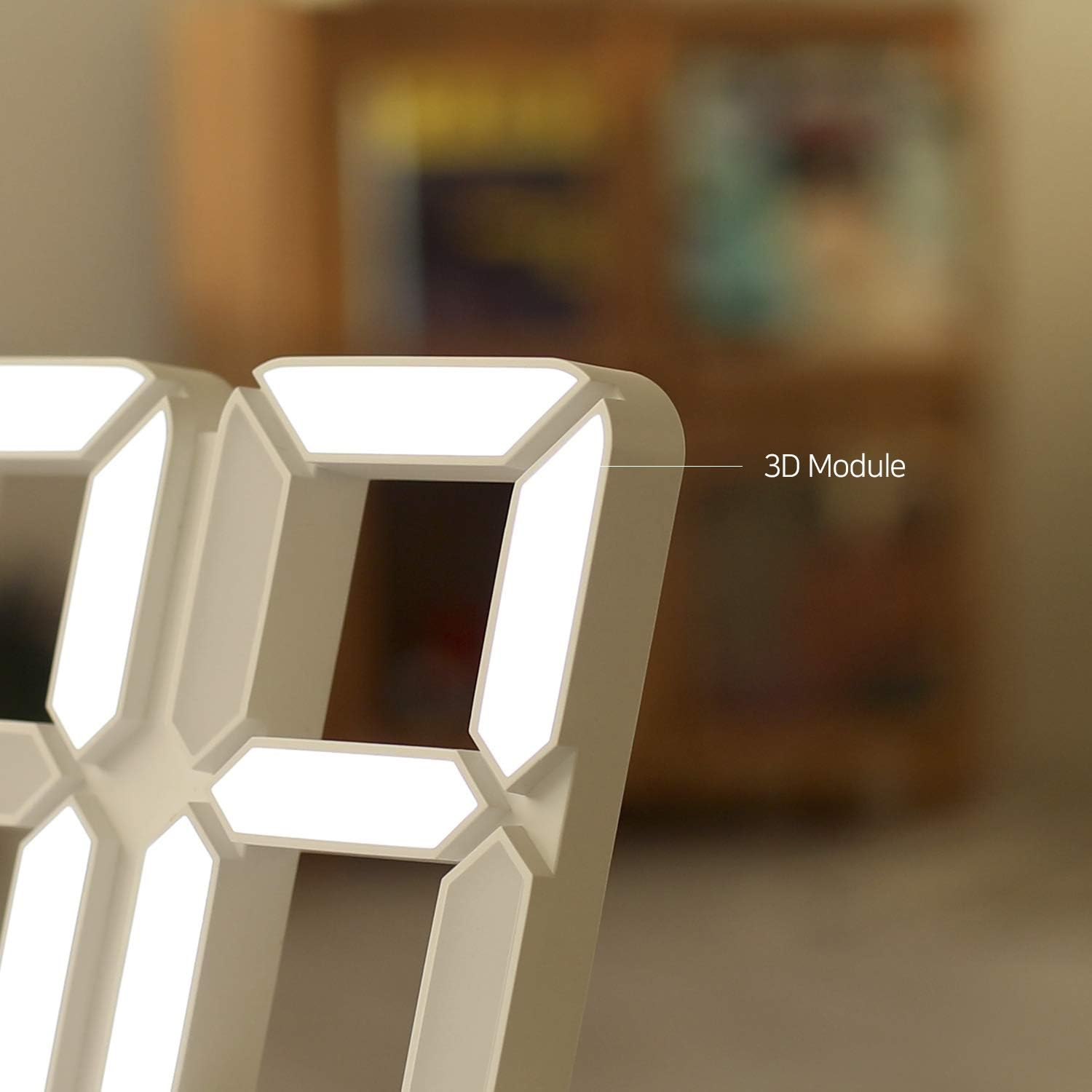 Mooas 3D Pure Slim L LED Clock with Remote Control