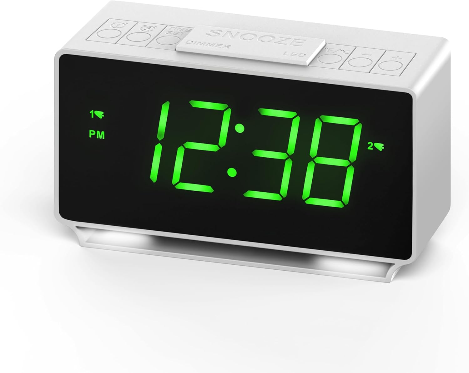 iTOMA Dual Alarm Clock with Snooze and Night Light