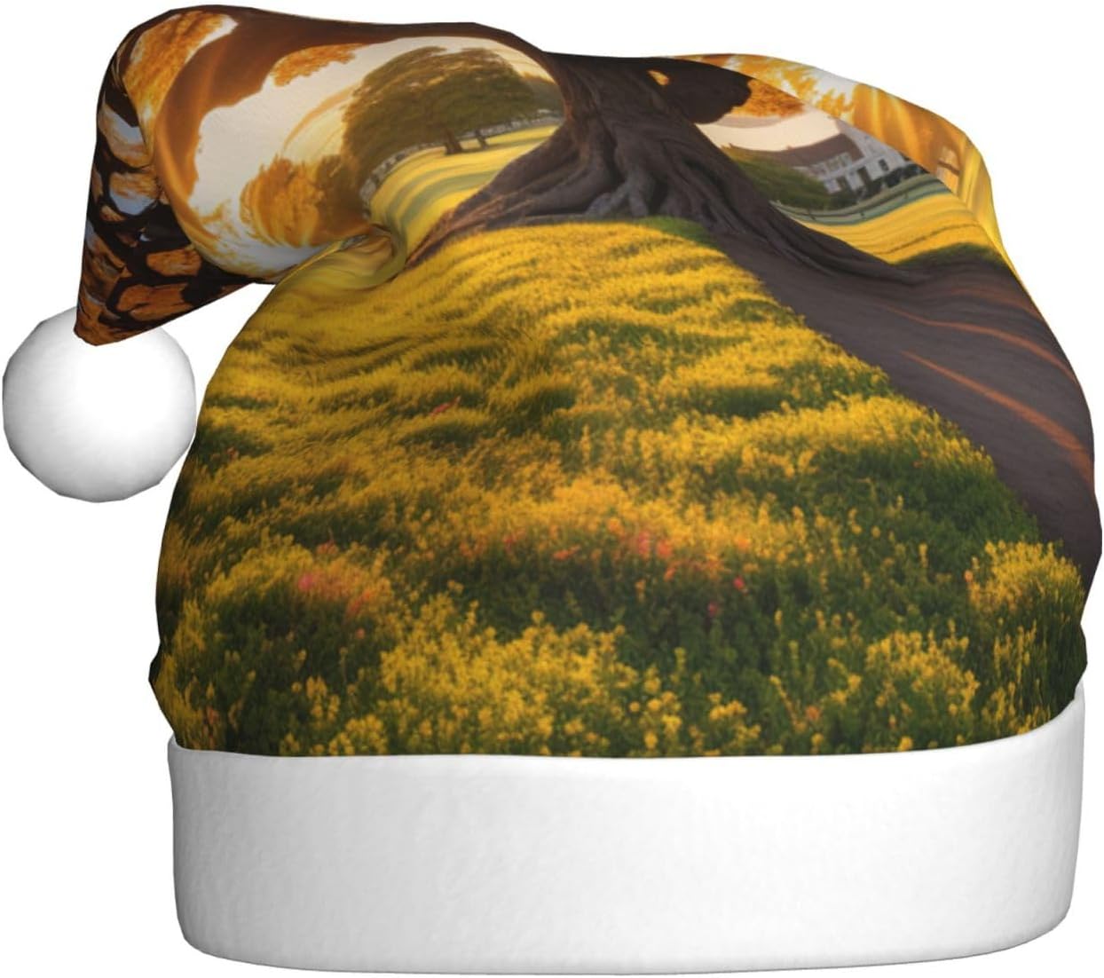 QinZheng Golden Sunset Tree Santa Hat