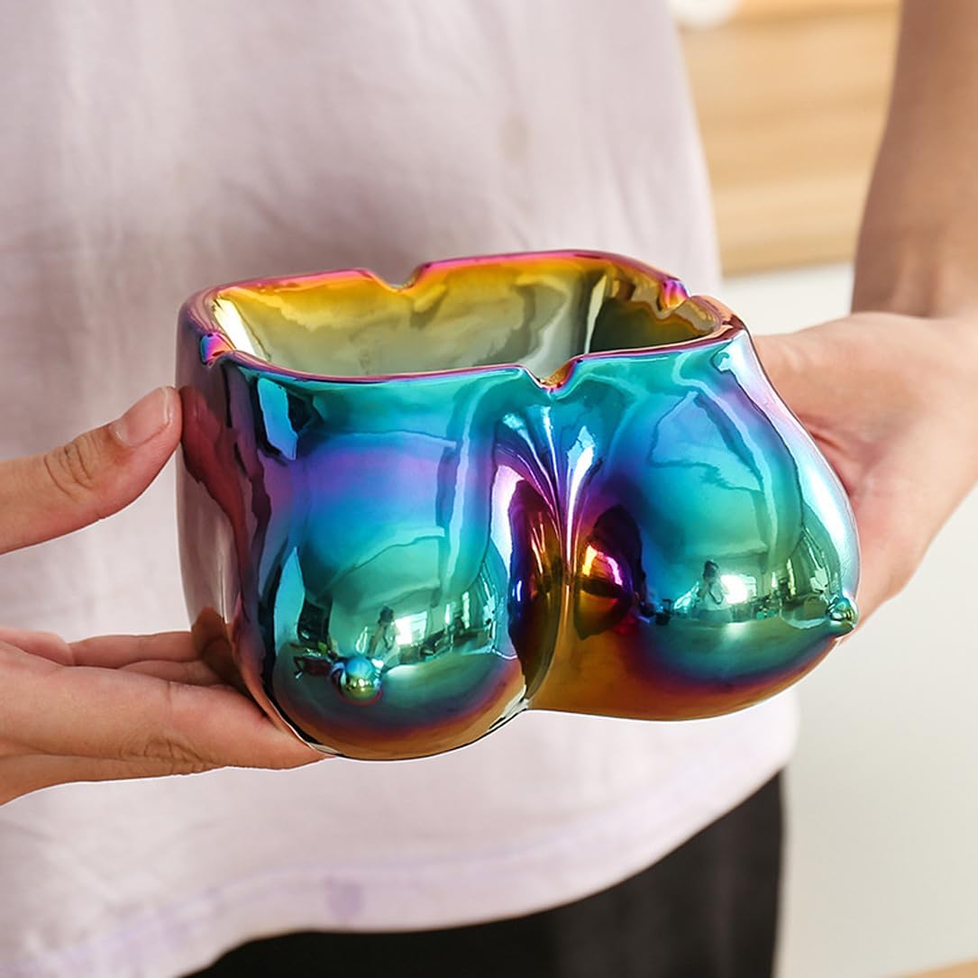 Funny Boob Ashtray Ceramic Decor 7x10x11cm