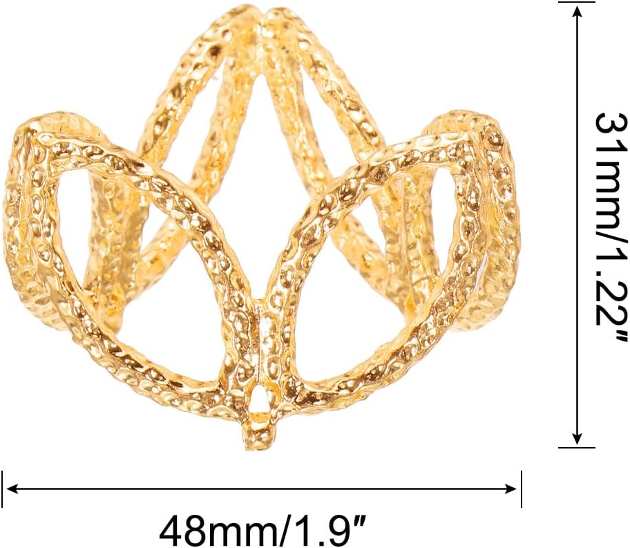 MECCANIXITY Gold Tone Crystal Ball Display Holder Pack of 2