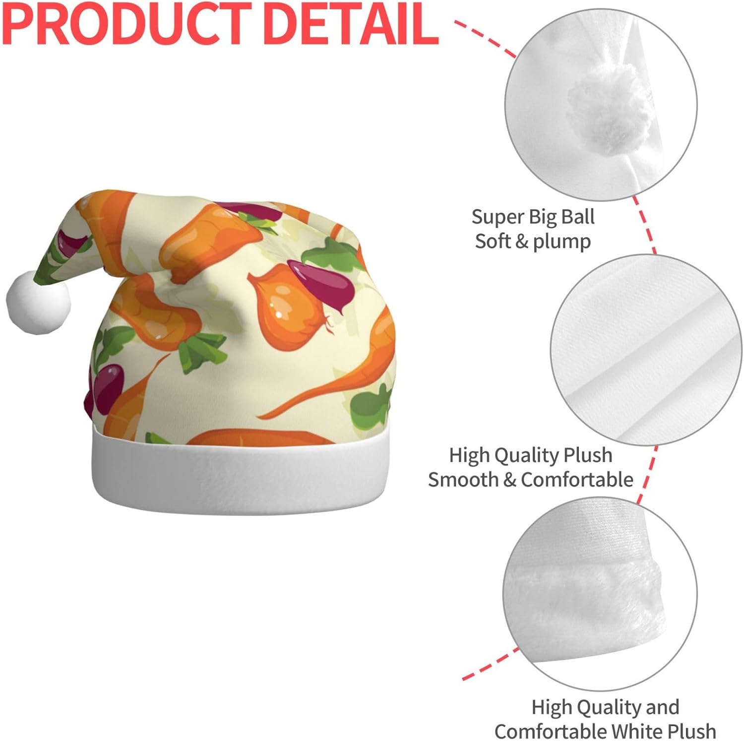 Qin And Zheng Cartoon Vegetables Santa Hat