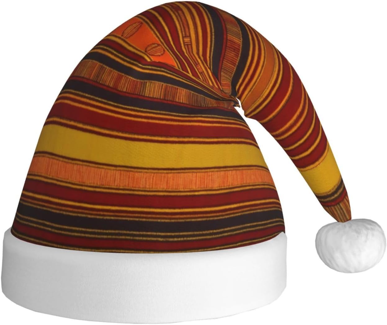 Native American Pattern Christmas Santa Hat Plush for Adults