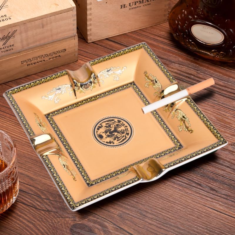 KAWONKA STAR Ceramic Tabletop Ashtray for Home Office Use
