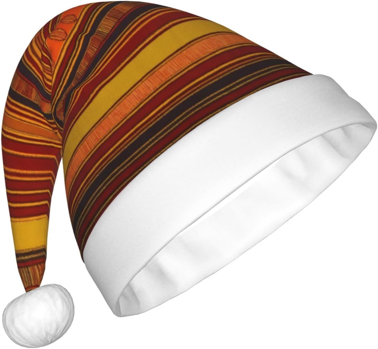 Native American Pattern Christmas Santa Hat Plush for Adults