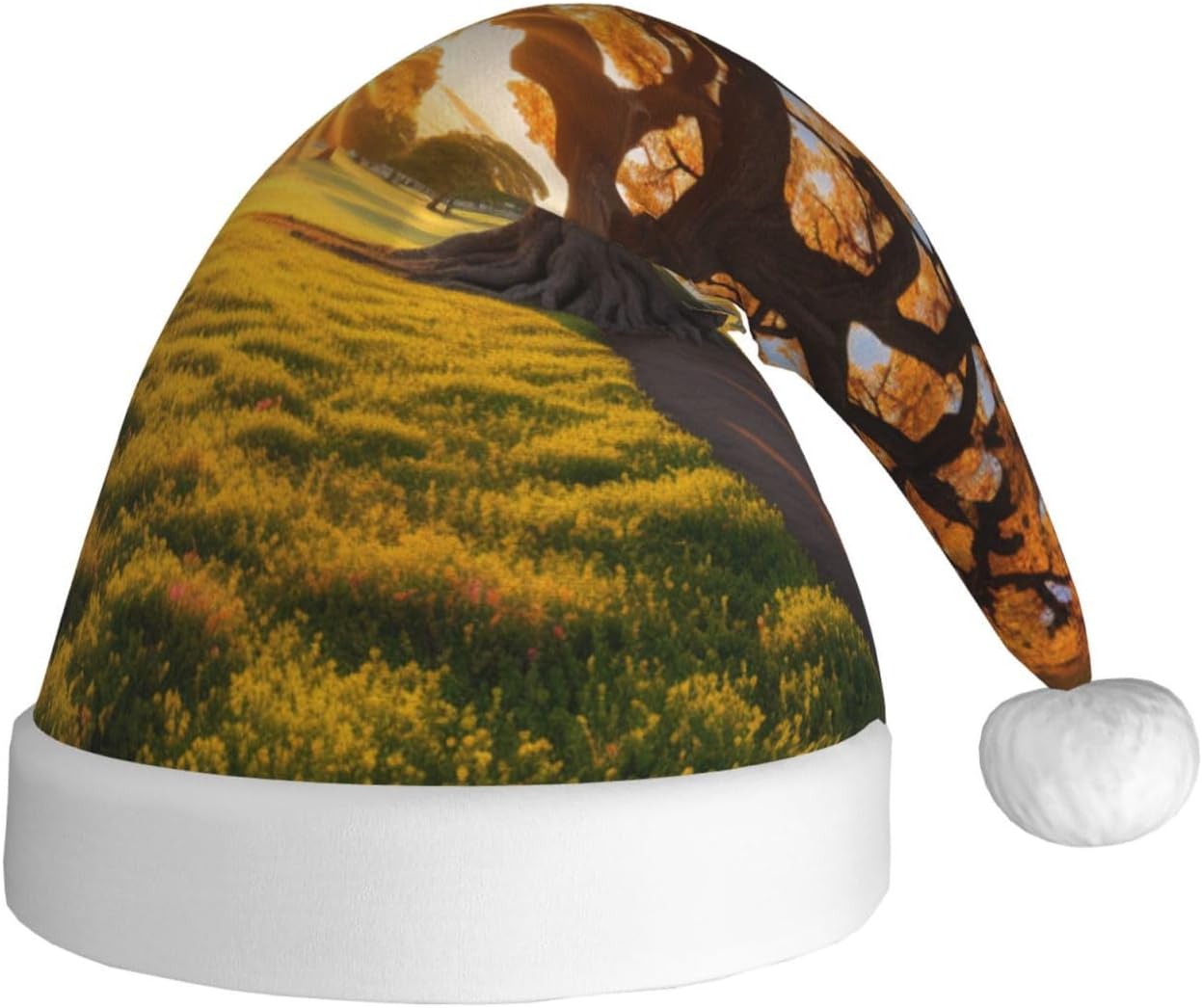 QinZheng Golden Sunset Tree Santa Hat