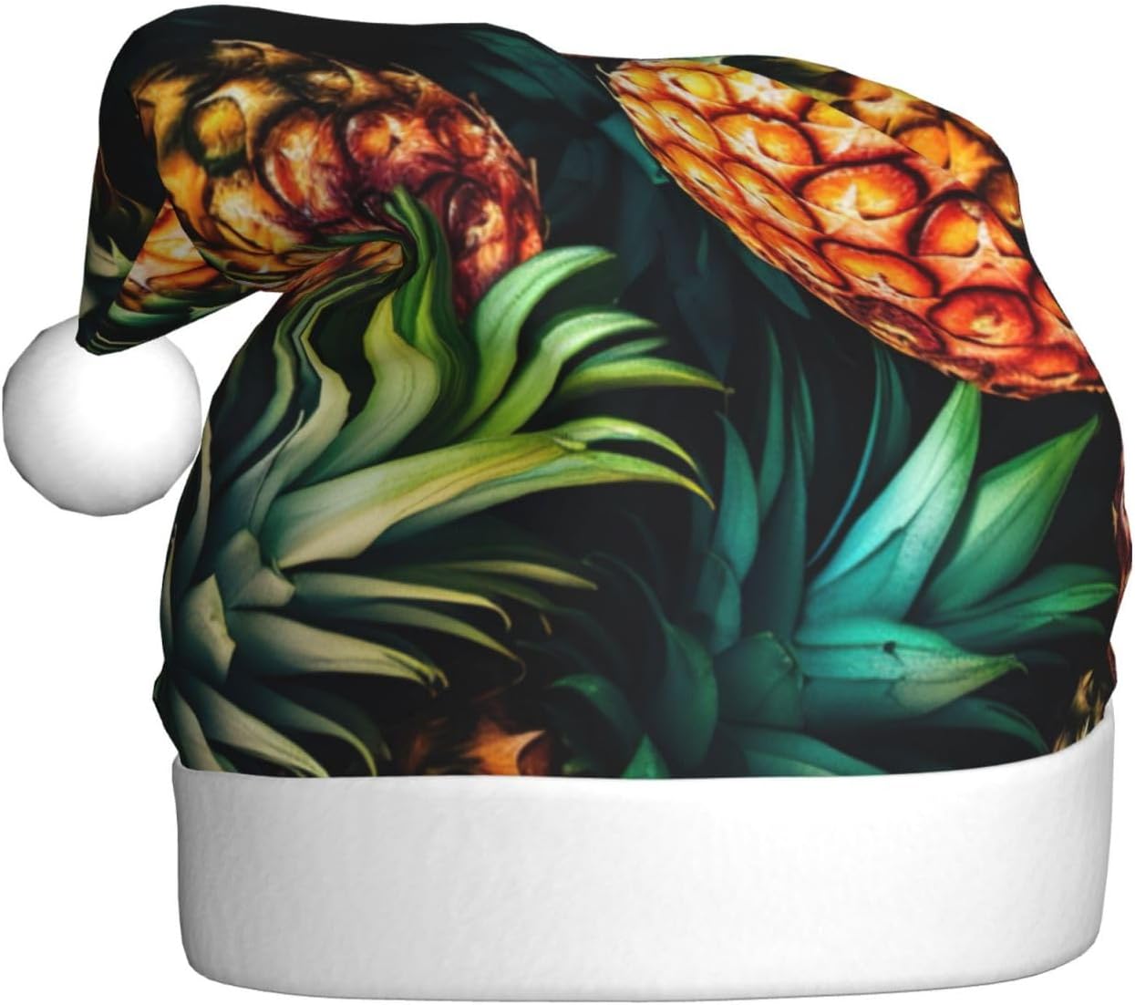 QinZheng Tropical Pineapple Santa Hat for Women Adult