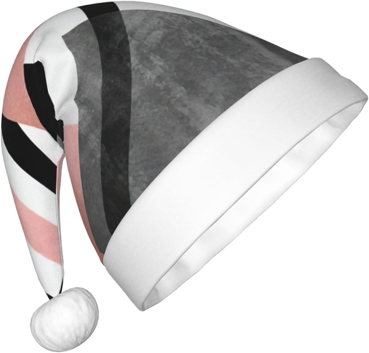 Abstract Triangle Striped Christmas Santa Hat Small Size