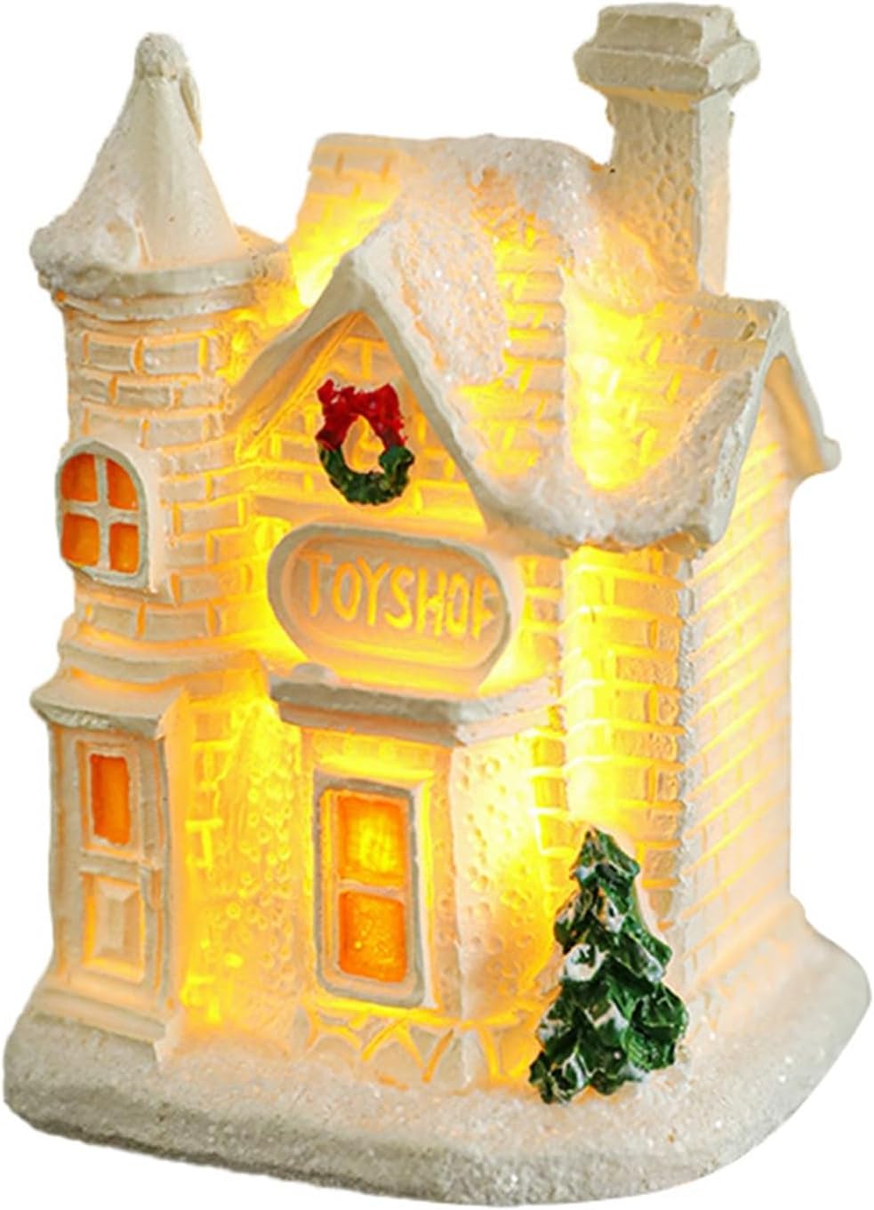 LuxeOne Christmas Village Houses with LED Lights