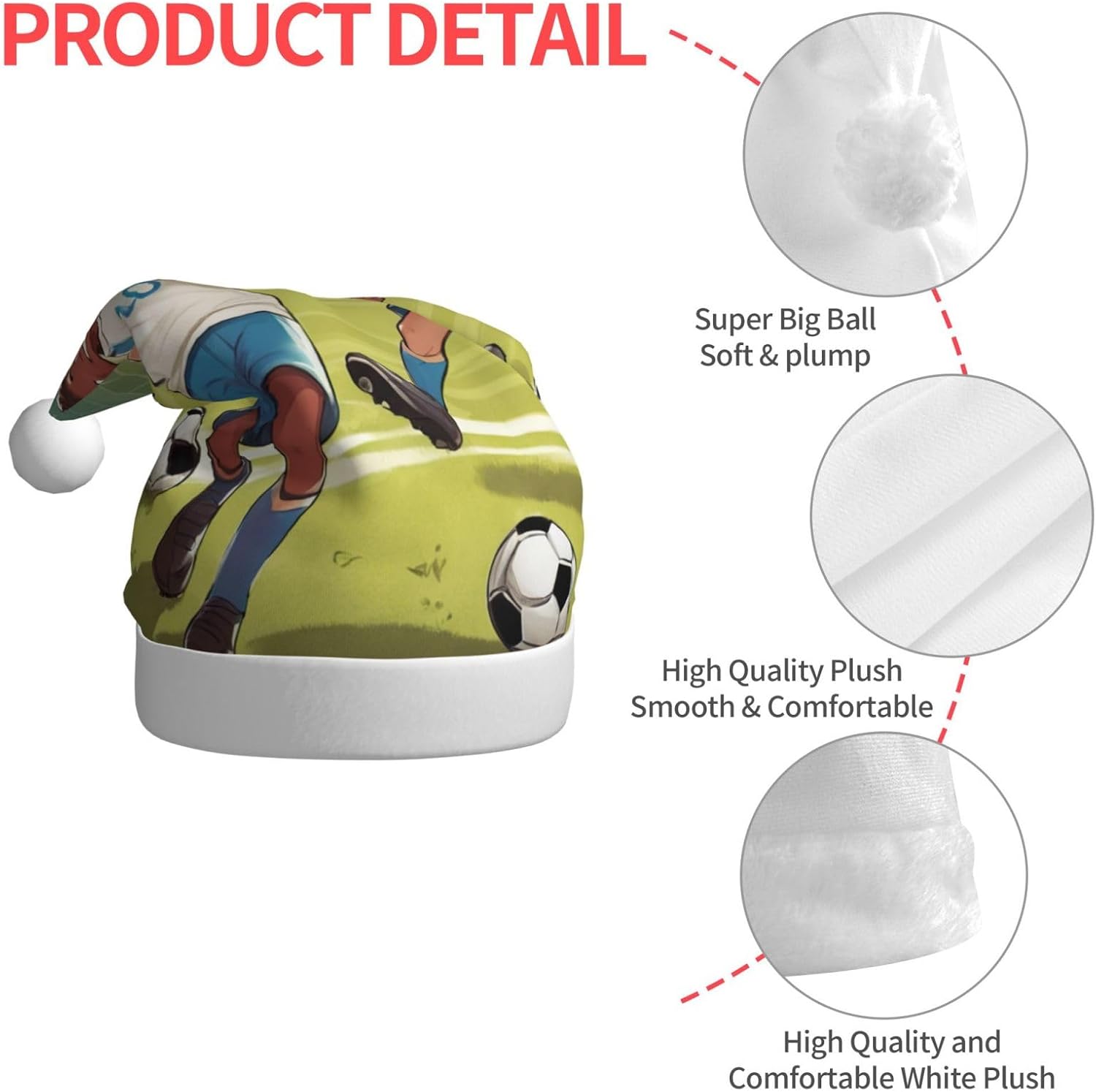 QINZHENG Personalized Santa Hat for Boys and Adults