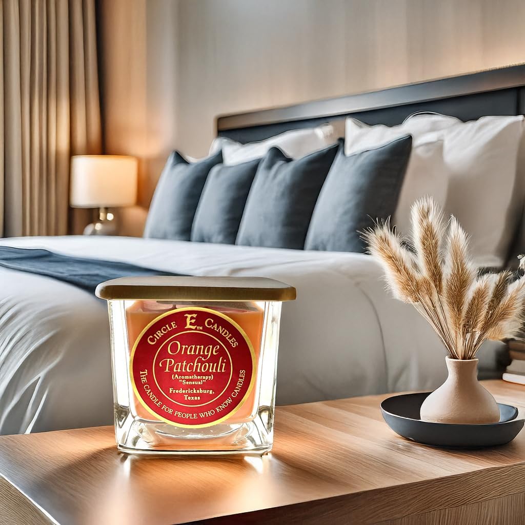 Circle E Candles Orange Patchouli Small Jar Candle 8oz 1 Wick