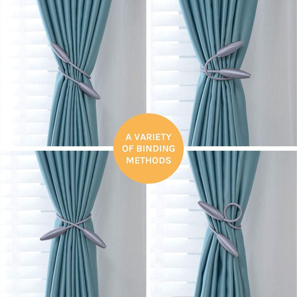 NICEEC 4 Pack Crystal Curtain Holdbacks No Drill Installation