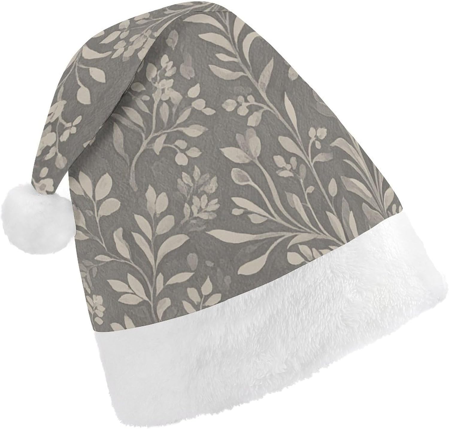 Santa Hat Soft Gray Christmas Party Hat Novelty Headwear