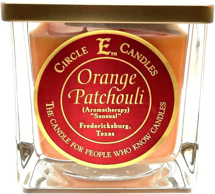 Circle E Candles Orange Patchouli Small Jar Candle 8oz 1 Wick