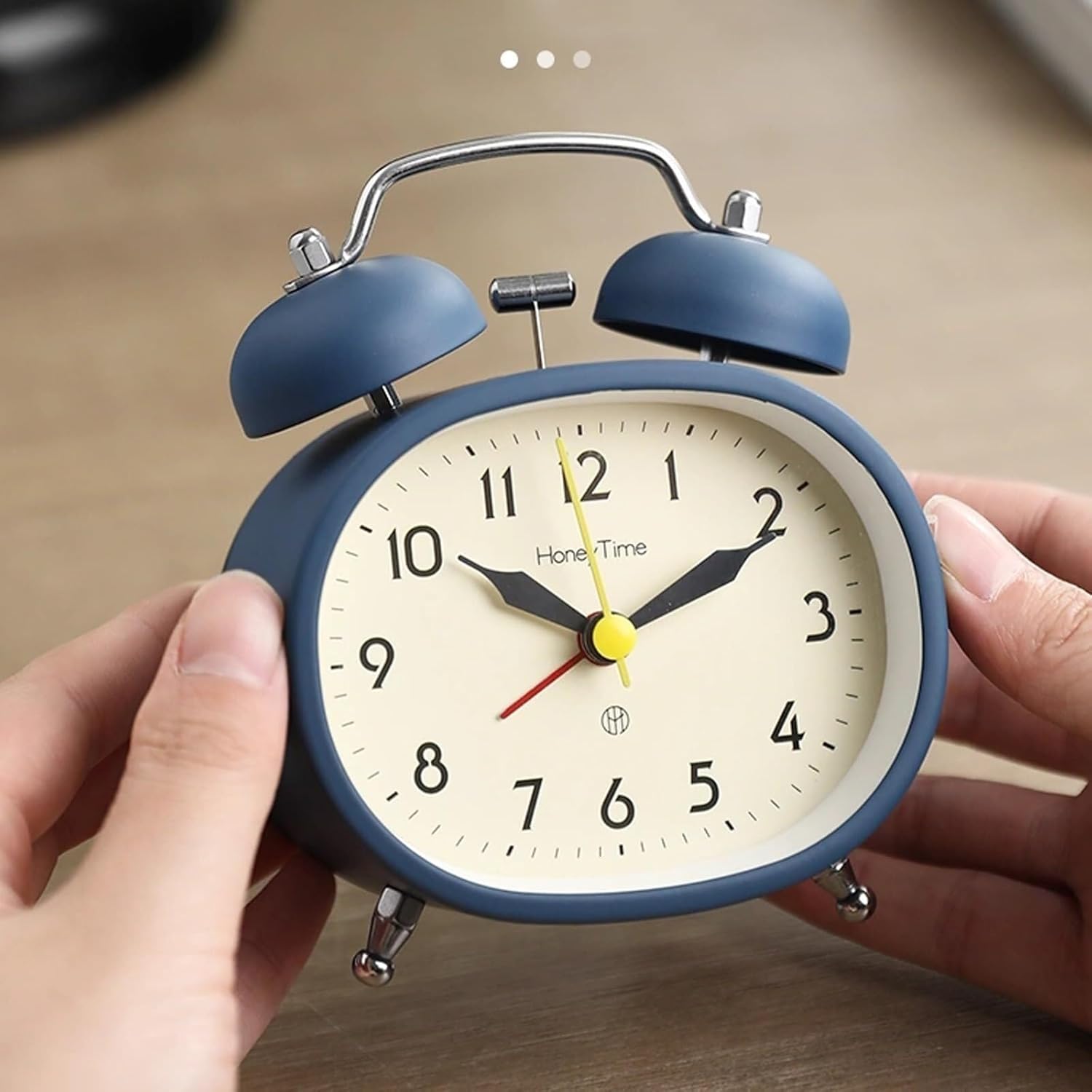 4 Inch Double Bell Alarm Clock with Backlight and Retro Style