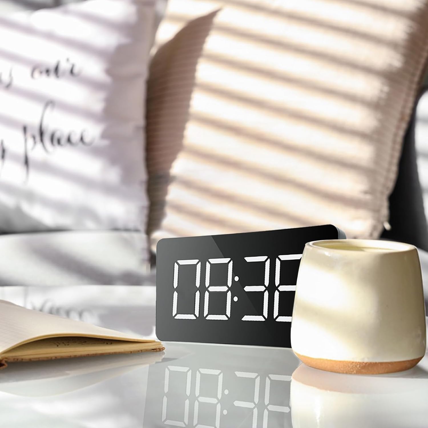 JUSTUP Table Digital Alarm Clock with Dual Alarm and Night Light