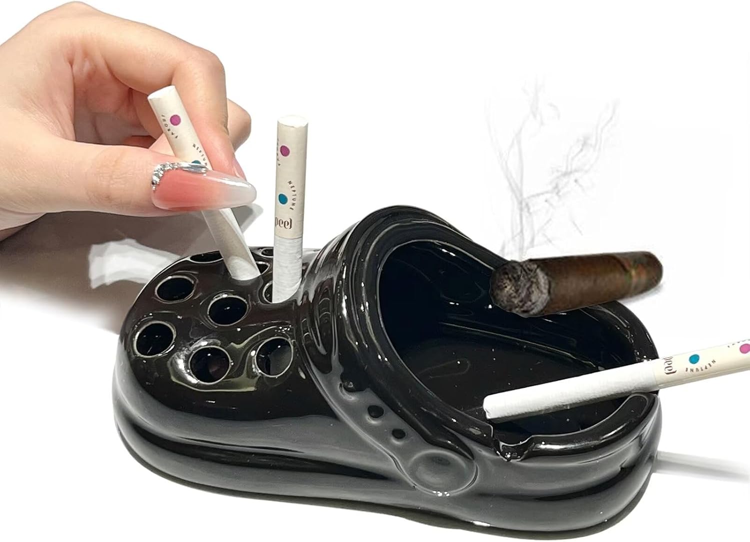 Creative Clogs Ceramic Ashtray for Home and Office